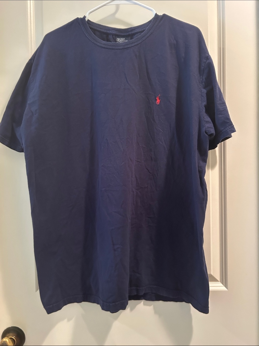 Polo by Ralph Lauren Men's Classic Crew Neck T-Shirt - Navy w/Red Logo size XL